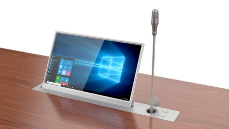 Моторизированный выдвижной монитор Wize Pro WR-15FC silver